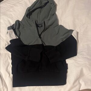 Little Bipsy Green / Black Zip-Up Hoodie